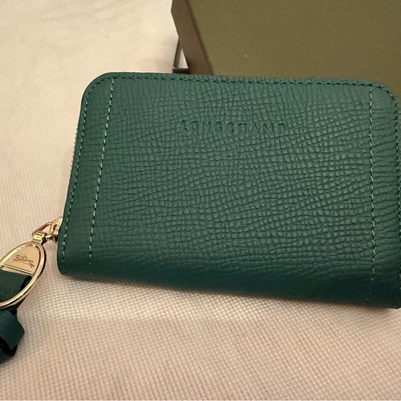 Longchamp Mailbox Green Leather Wallet - Picture 2 of 3
